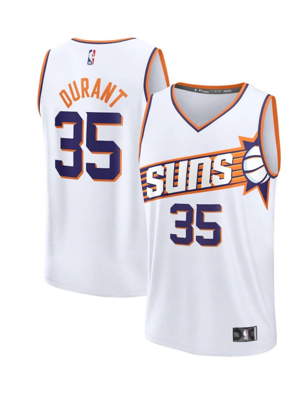 NWT Fanatics Youth NBA Phoenix Suns Kevin Durant #35 Jersey L